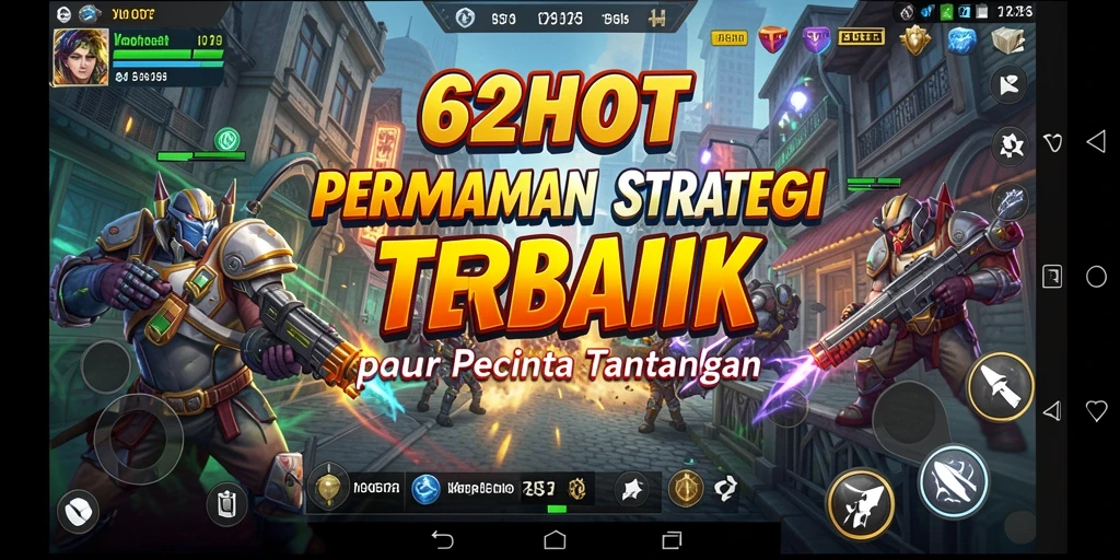 Screenshot gameplay 62HOT menampilkan aksi strategi yang intens.