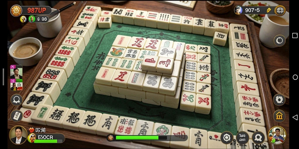 Tampilan gameplay Mahjong yang seru dan menantang di 987UP.