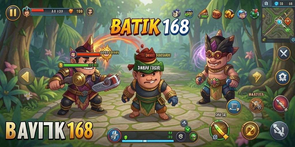 Tampilan antarmuka pengguna BATIK168 yang menarik dan fungsional.