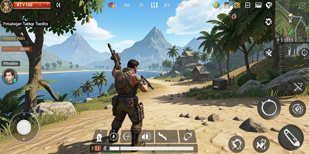 Tampilan gameplay BTV168 yang menakjubkan dalam dunia terbuka.