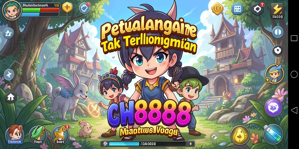 Tangkapan layar gameplay CW8888 yang menampilkan aksi karakter Anime.