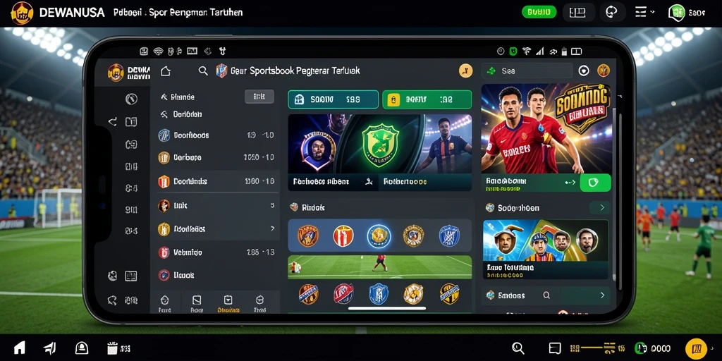 Screenshot gameplay DEWANUSA menampilkan antarmuka taruhan olahraga yang menarik.