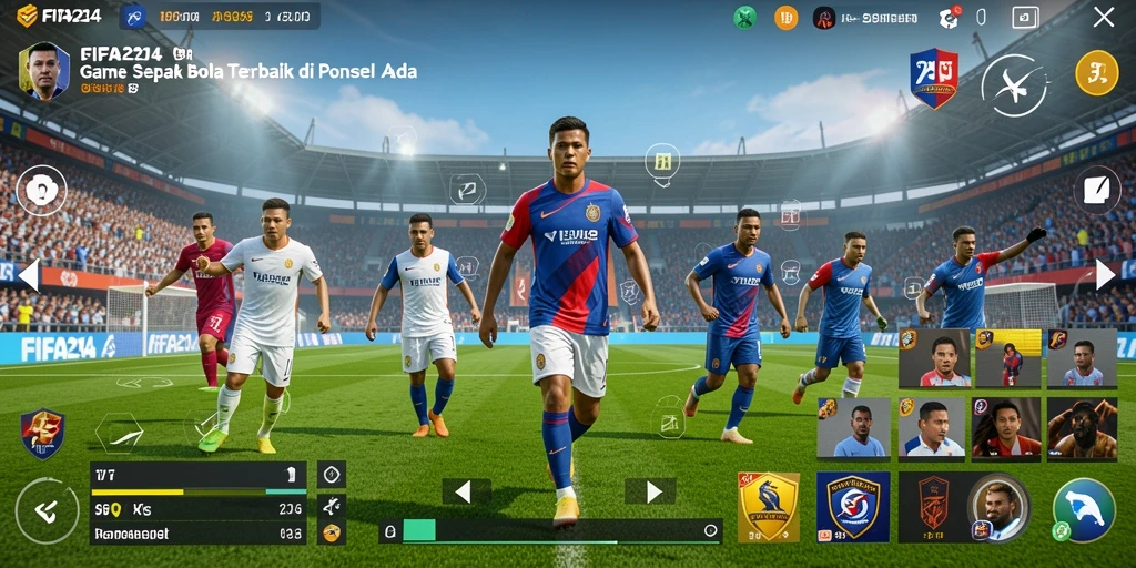 Tangkapan layar FIFA234 menampilkan aksi seru di lapangan sepak bola.