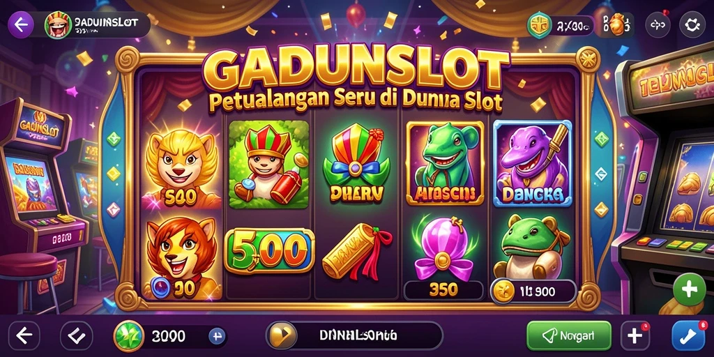 Screenshot gameplay GADUNSLOT yang menampilkan petualangan seru di dunia slot.