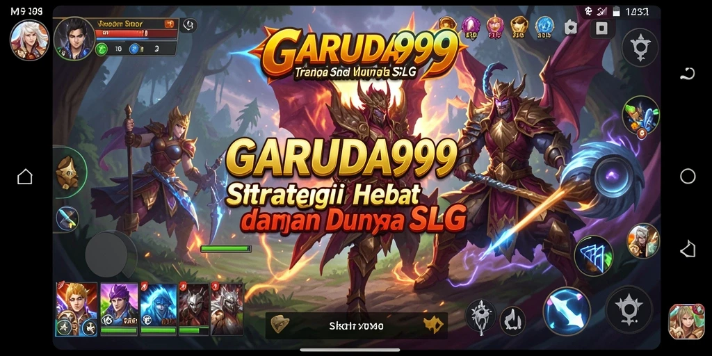 Tangkapan layar utama GARUDA999 menunjukkan pertarungan strategi yang epik.