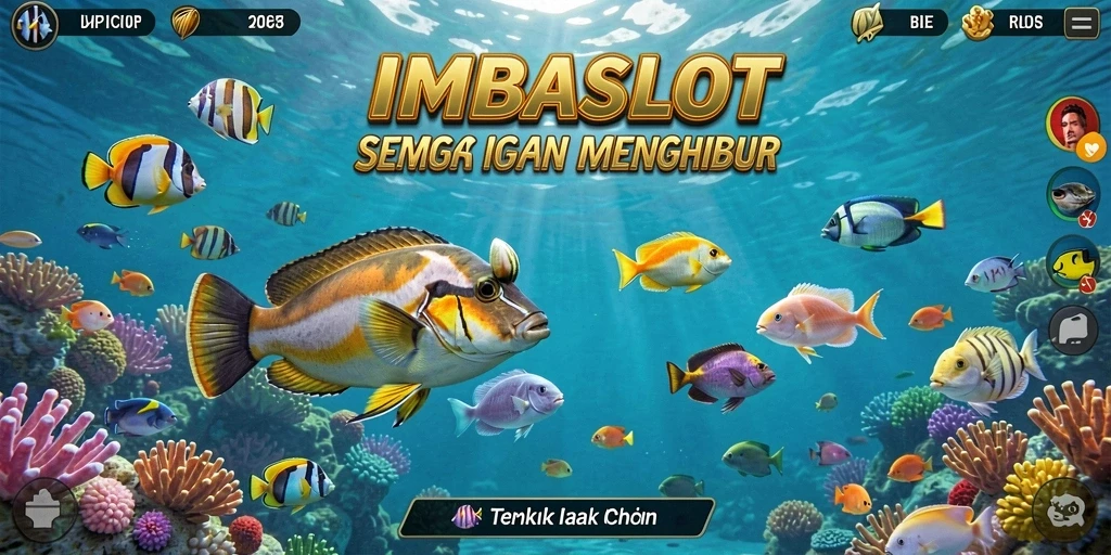 Tampilan gameplay seru menembak ikan di IMBASLOT.