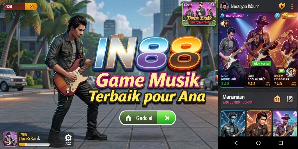 Tampilan gameplay IN88 dengan efek musik yang menawan.