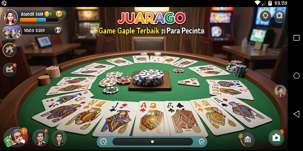 Tampilan menarik gameplay JUARAGO saat bermain Gaple secara online.