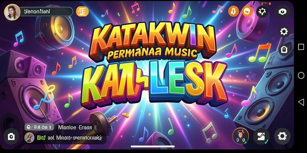 Tampilan gameplay KATAKWIN dengan tantangan musik menarik.