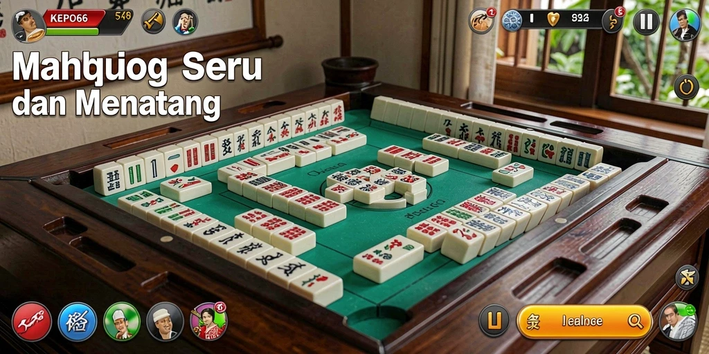 Screenshot KEPO66 menampilkan gameplay Mahjong yang seru dan menantang.