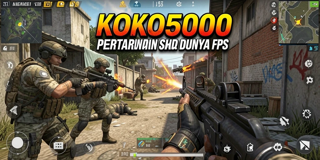 Tampilan gameplay KOKO5000 yang intens dan penuh aksi.