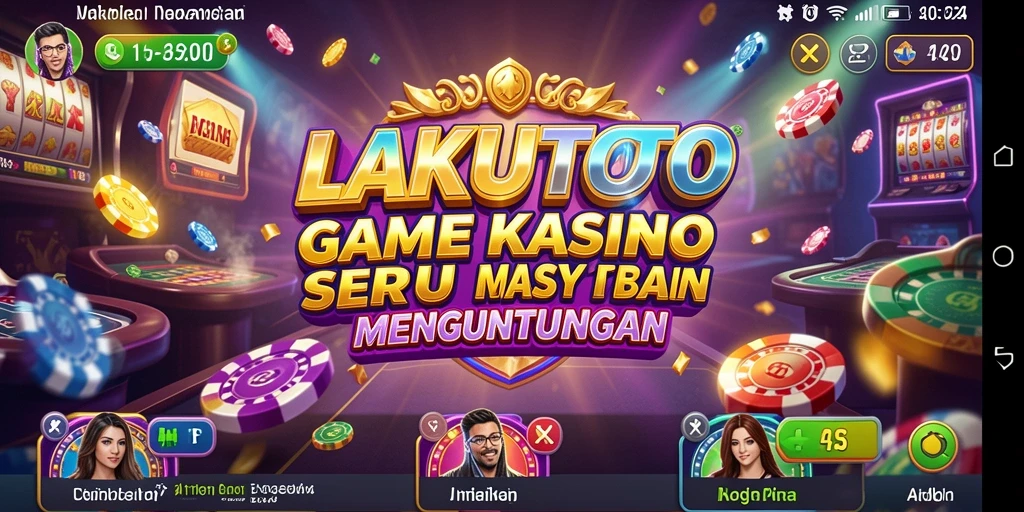 Screenshot gameplay LAKUTOTO menampilkan keseruan dan variasi permainan kasino.