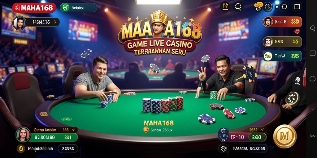 Tampilan gameplay Live Casino yang menarik dan interaktif di MAHA168.