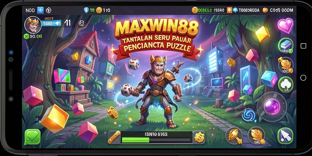Tampilan gameplay seru dari MAXWIN88 dalam menyelesaikan teka-teki.