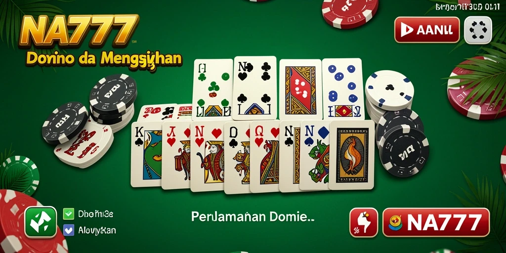 Tampilan gameplay seru dalam aplikasi domino NA777.