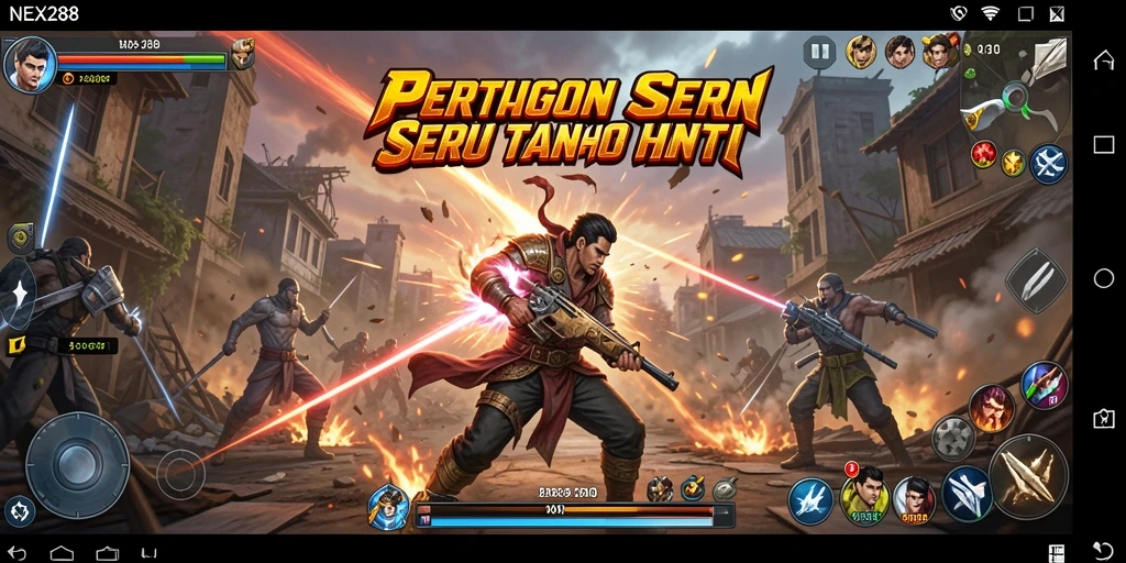 Screenshot gameplay NEX288 yang menampilkan aksi pertarungan yang mendebarkan.