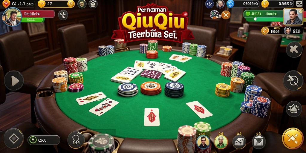 Screenshot gameplay OKJK menampilkan suasana seru permainan QiuQiu.