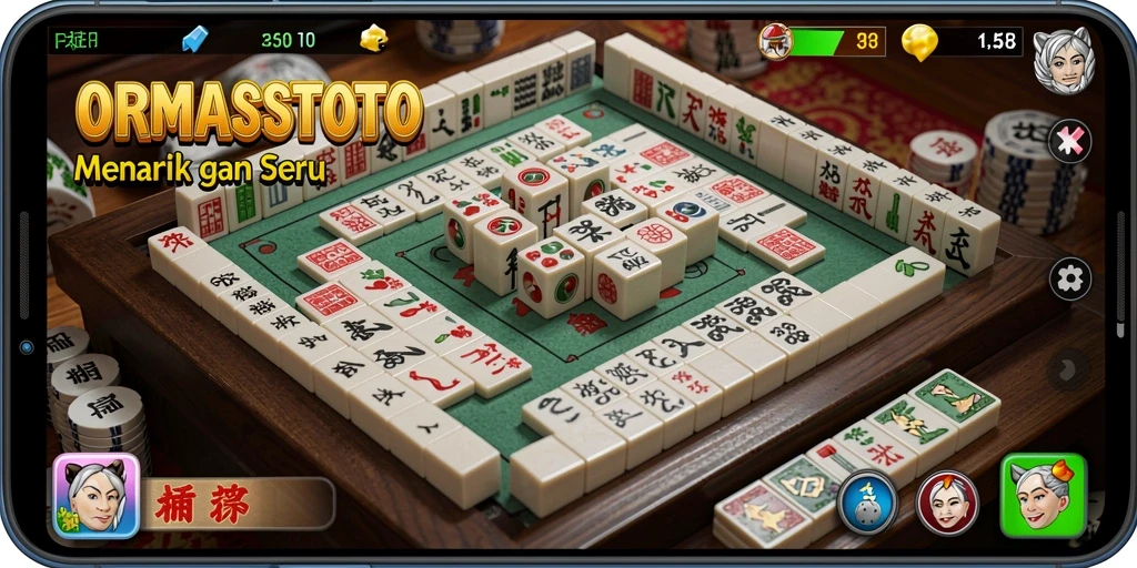 Screenshot gameplay ORMASSTOTO yang menampilkan tantangan Mahjong yang seru.