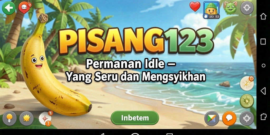 Screenshot gameplay PISANG123 yang penuh warna dan interaksi.