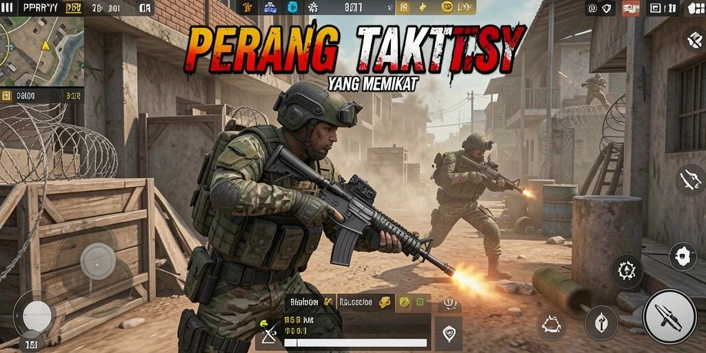 Screenshot PPRRYY menampilkan pertempuran seru dalam mode TPS.
