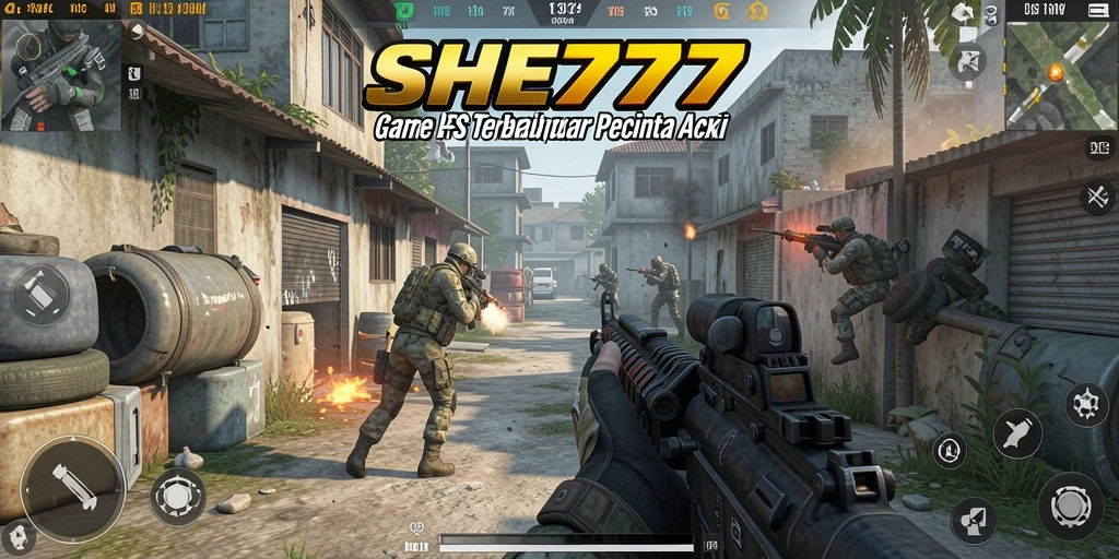 Tampilan dinamis dari aksi gameplay di <strong>SHE777</strong> dengan karakter yang beraksi.
